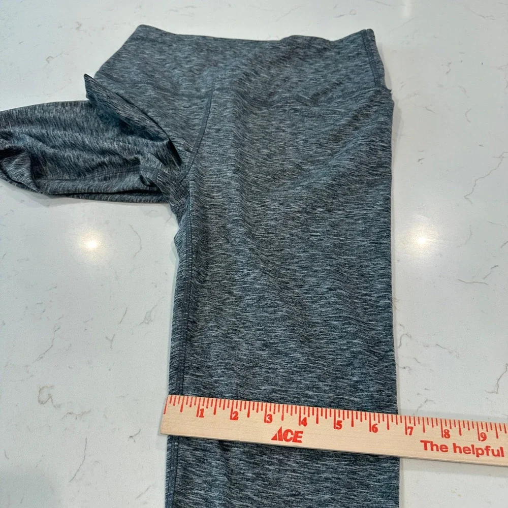 Koral Womens Grey Space Dye High Rise Athletic Leggings Small